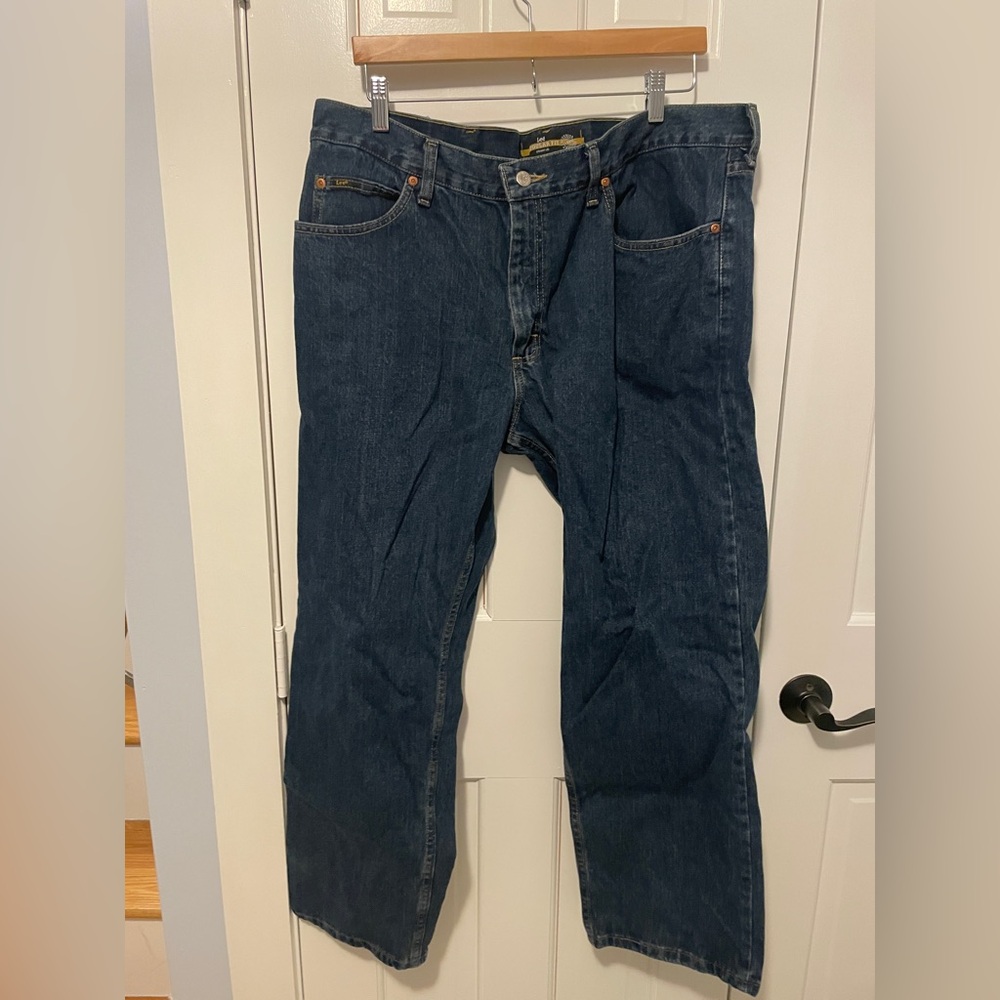 Lee Men's Regular Straight Fit Blue Jeans